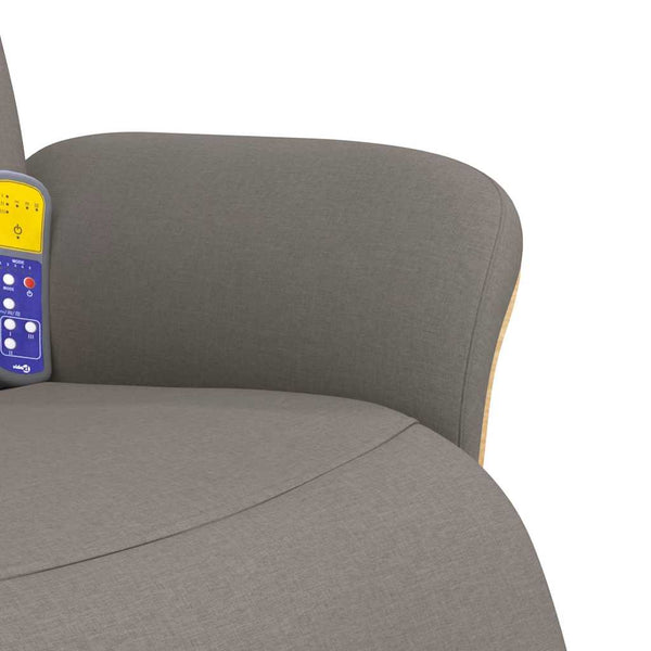 Massagesessel Taupe mit Fußteil