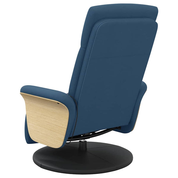 Blauer Massagesessel mit Fußteil