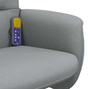 Massagesessel mit Hocker, Hellgrau
