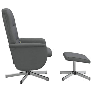 Massagesessel mit Hocker Dunkelgrau