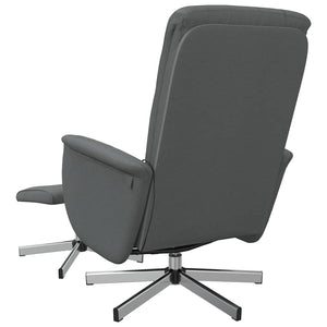 Massagesessel mit Hocker Dunkelgrau