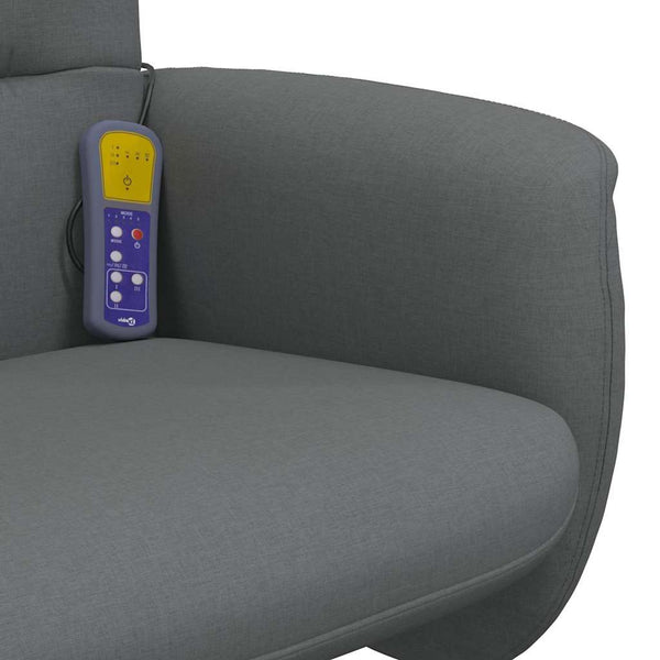 Massagesessel mit Hocker Dunkelgrau