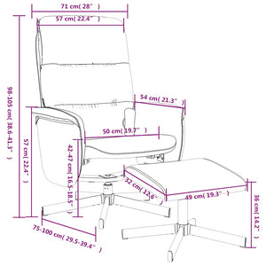 Massagesessel mit Hocker Dunkelgrau