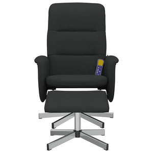 Massagesessel mit Hocker, Schwarz