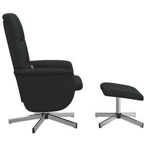 Massagesessel mit Hocker, Schwarz