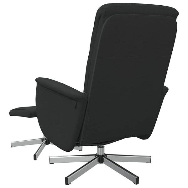 Massagesessel mit Hocker, Schwarz