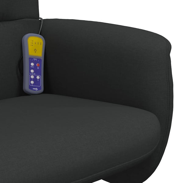 Massagesessel mit Hocker, Schwarz
