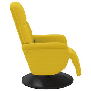 Massagesessel Gelb Samt mit Fußteil