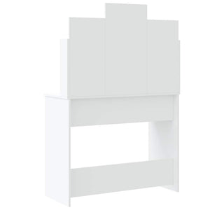 Schminktisch mit LED Weiß 96x40x142 cm