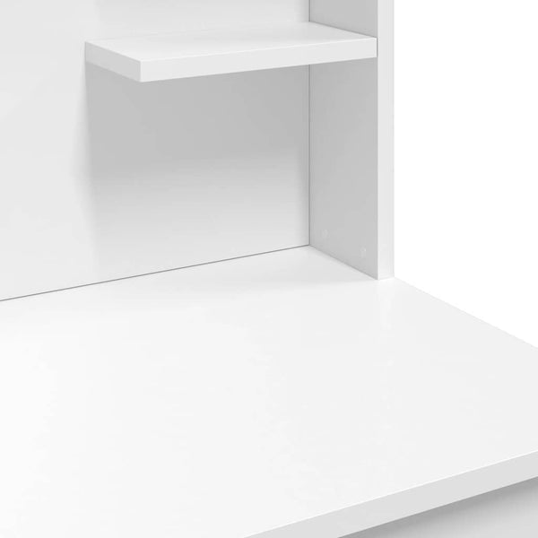 Schminktisch mit LED Weiß 96x40x142 cm