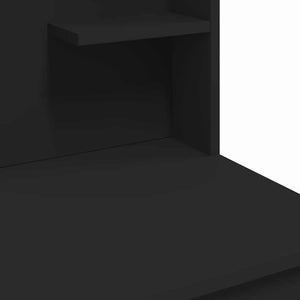 Schminktisch Schwarz mit LED-Beleuchtung 96 cm