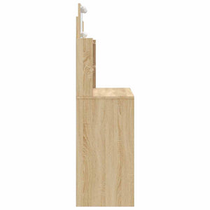 Schminktisch mit LED Sonoma-Eiche 96x40x142 cm