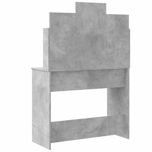 Schminktisch mit LED Betongrau 96x40x142 cm