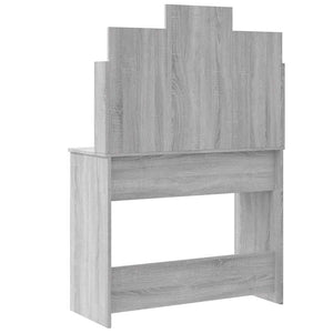 Schminktisch mit LED Grau Sonoma 96x40x142 cm