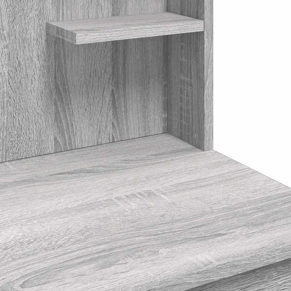 Schminktisch mit LED Grau Sonoma 96x40x142 cm