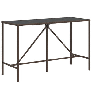 vidaXL Ensemble de bar de jardin 9 pcs avec coussins résine tressée marron