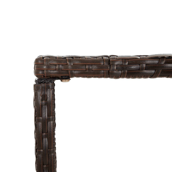 vidaXL Ensemble de bar de jardin 9 pcs avec coussins résine tressée marron