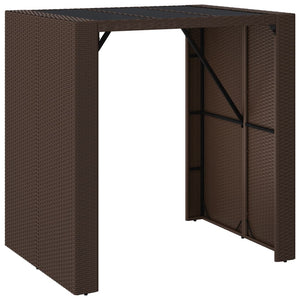 vidaXL Ensemble de bar de jardin 5 pcs avec coussins résine tressée marron