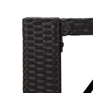 vidaXL Ensemble de bar de jardin 5 pcs avec coussins noir résine tressée