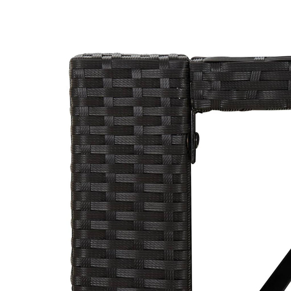 vidaXL Ensemble de bar de jardin 5 pcs avec coussins noir résine tressée