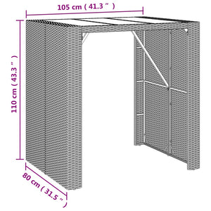 vidaXL Ensemble de bar de jardin 5 pcs avec coussins noir résine tressée