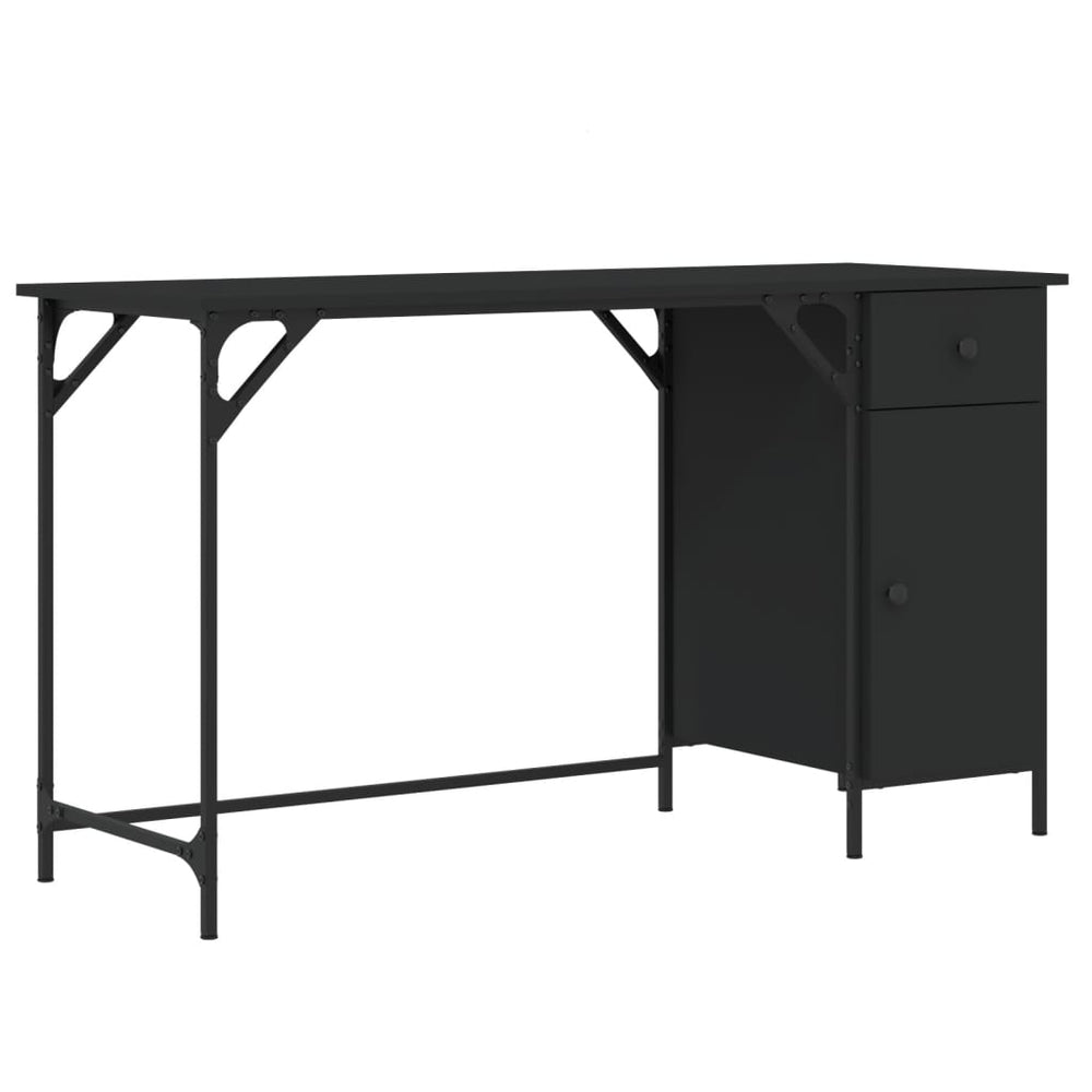 Schwarzer Computertisch 131 cm
