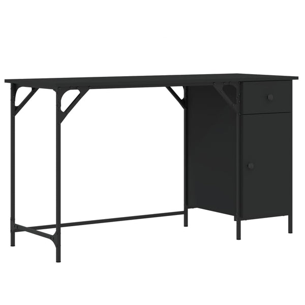 Schwarzer Computertisch 131 cm