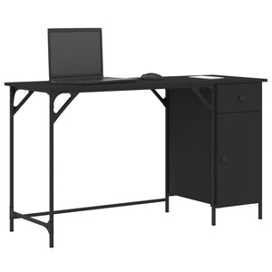 Schwarzer Computertisch 131 cm