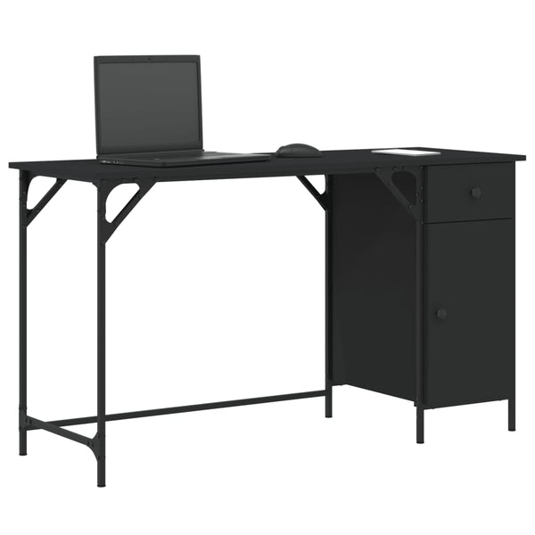 Schwarzer Computertisch 131 cm