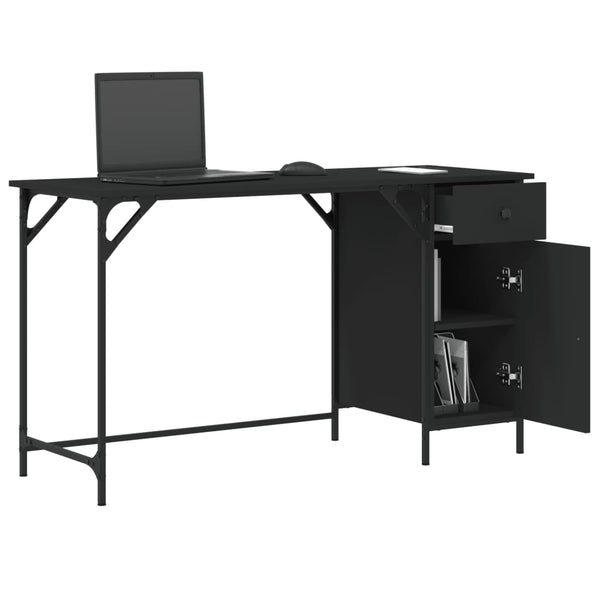 Schwarzer Computertisch 131 cm
