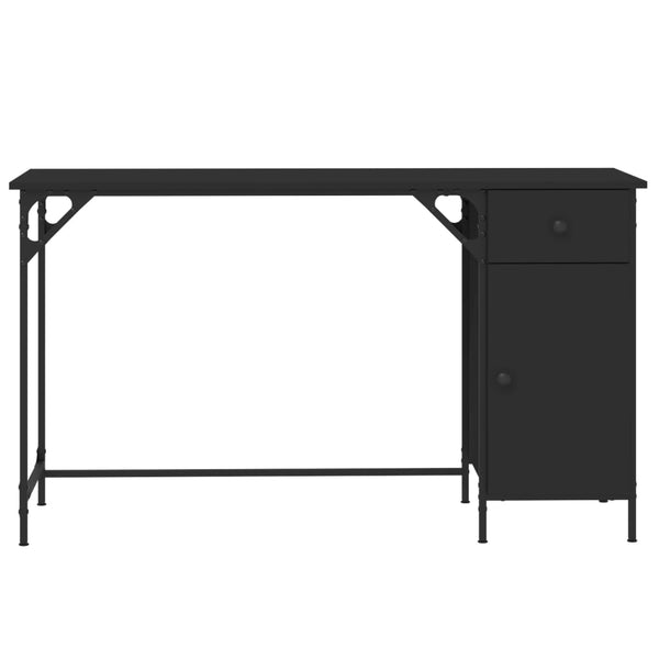 Schwarzer Computertisch 131 cm