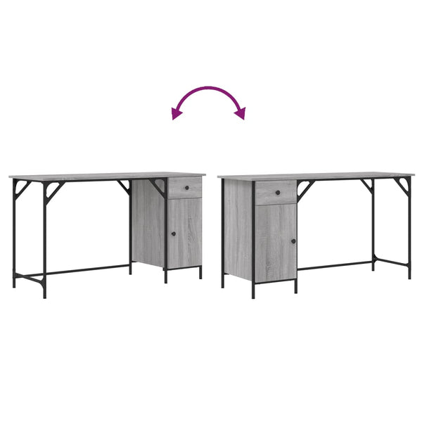Computertisch Grau Sonoma 131 cm
