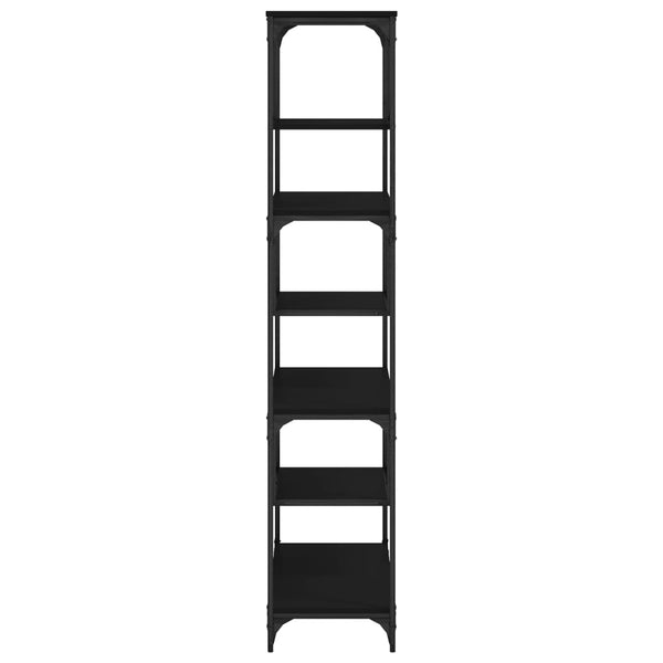 Schwarzes Bücherregal 81x36x176 cm