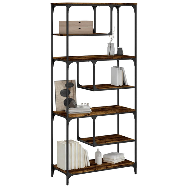 Bücherregal Räuchereiche 81x36x176 cm