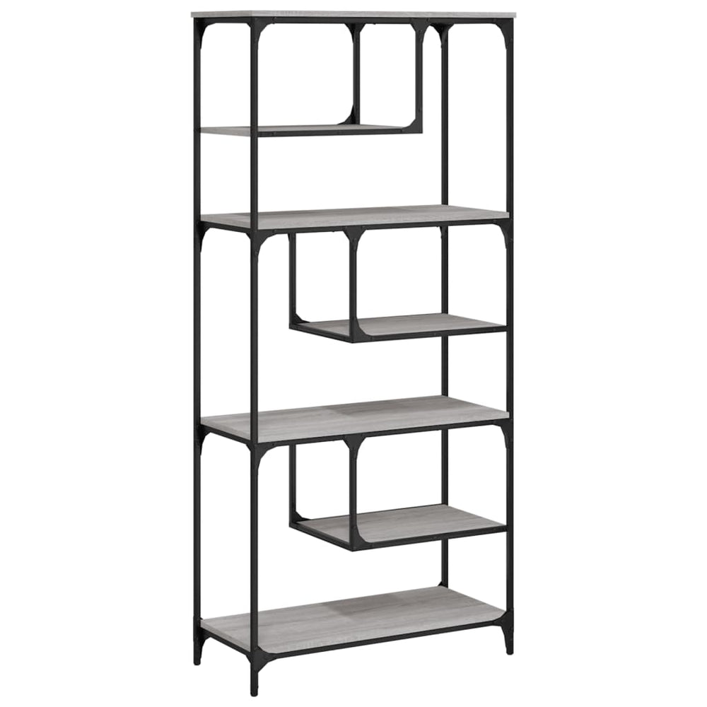 vidaXL Bibliothèque gris Sonoma 81x36x176 cm Bois d'ingénierie
