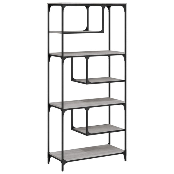 Bücherregal Grau Sonoma 81x36x176 cm