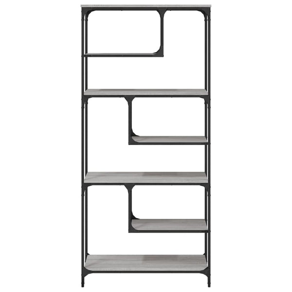 Bücherregal Grau Sonoma 81x36x176 cm