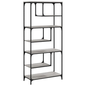 Bücherregal Grau Sonoma 81x36x176 cm
