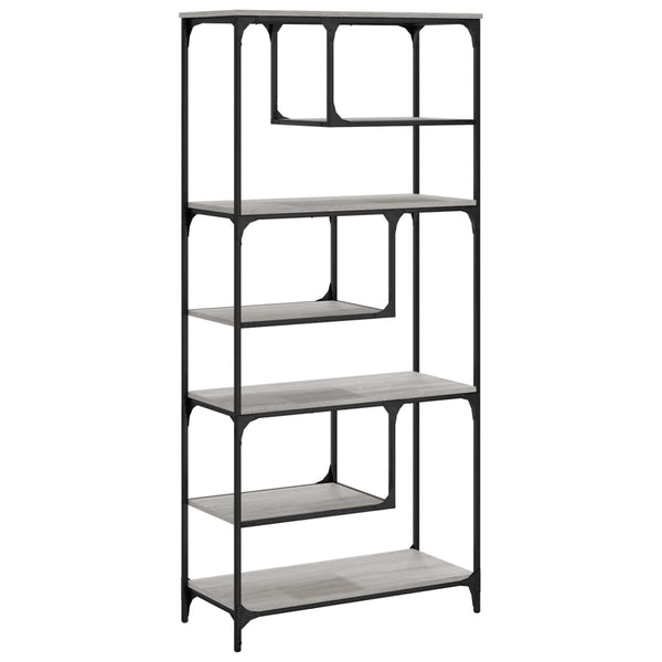Bücherregal Grau Sonoma 81x36x176 cm