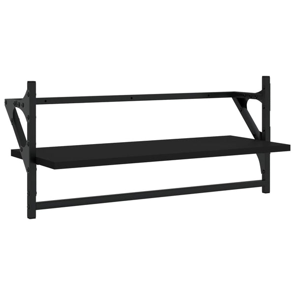 Wandregal Set, 4-teilig, Schwarz