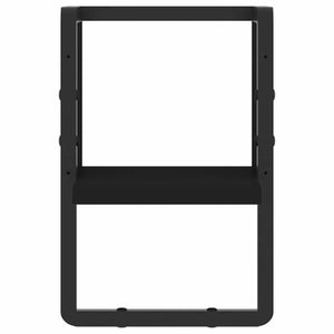 Schwarzes Wandregal mit Stange, 20x25x30 cm