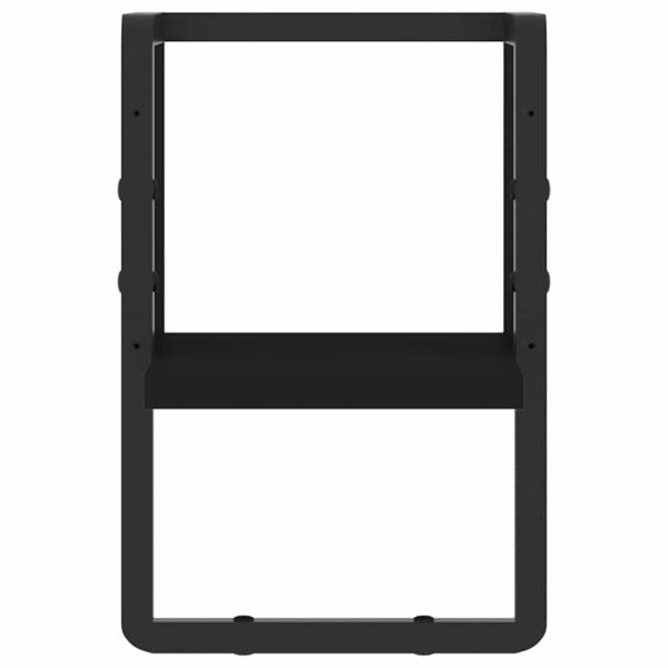 Schwarzes Wandregal mit Stange, 20x25x30 cm