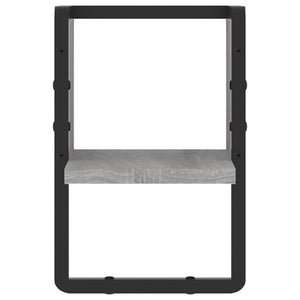 Wandregal Grau Sonoma mit Stange 20x30 cm