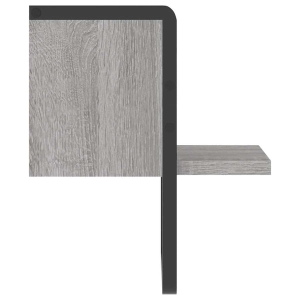 Wandregal Grau Sonoma mit Stange 20x30 cm