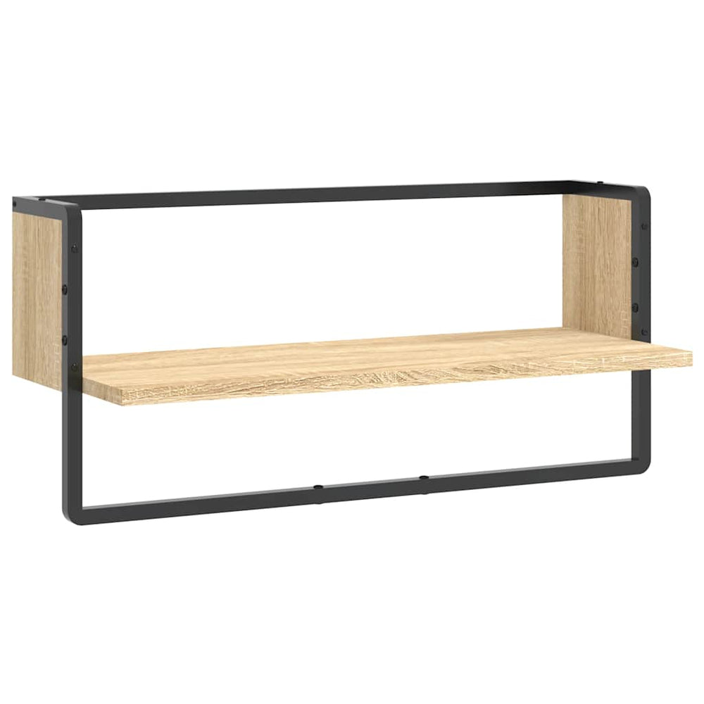 Wandregal mit Stange Sonoma Eiche 65cm