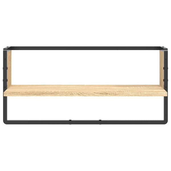 Wandregal mit Stange Sonoma Eiche 65cm