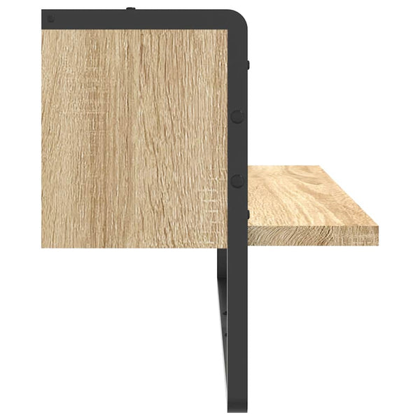 Wandregal mit Stange Sonoma Eiche 65cm