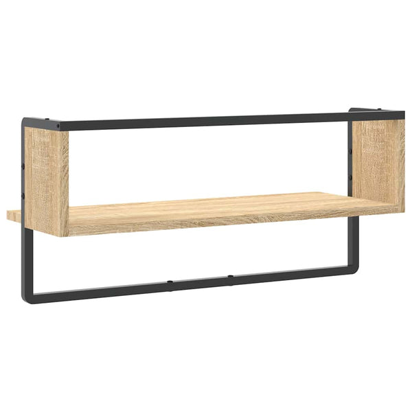 Wandregal mit Stange Sonoma Eiche 65cm