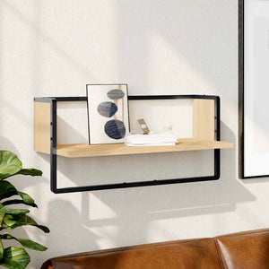 Wandregal mit Stange Sonoma Eiche 65cm