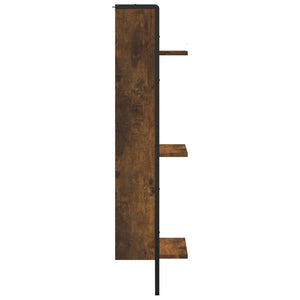 Wandregal Räuchereiche 3 Fächer 100cm